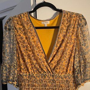 Max Studio yellow romantic sundress